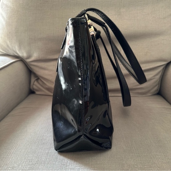 Brighton Ferguson purse with coin Elegant Black Patent Leather Tote Bag - Picture 5 of 15